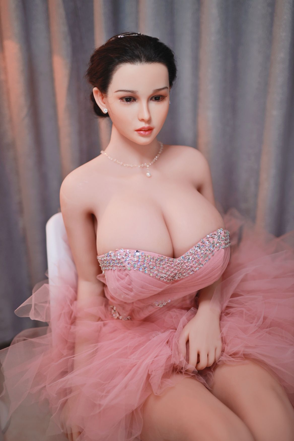 Neodoll Sugar Babe - Veronica - Poupée de Sexe Hybride en TPE Silicone - 157cm - Cheveux Implémentés - Gel Sein - Couleur Silicone