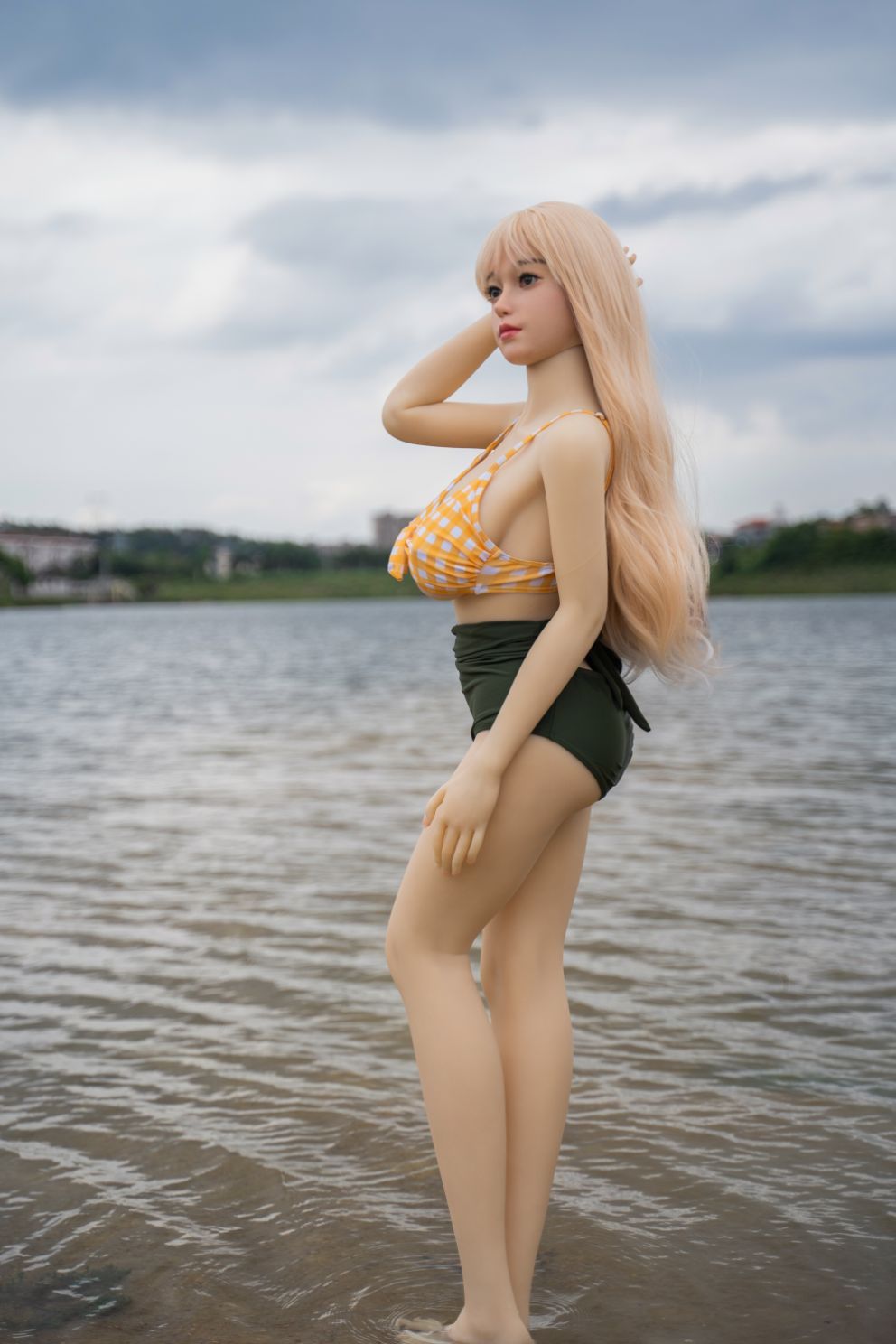 Zelex Doll - Emilie - Poupée de Sexe Hybride en TPE Silicone - 155cm - Gel Sein - Naturel