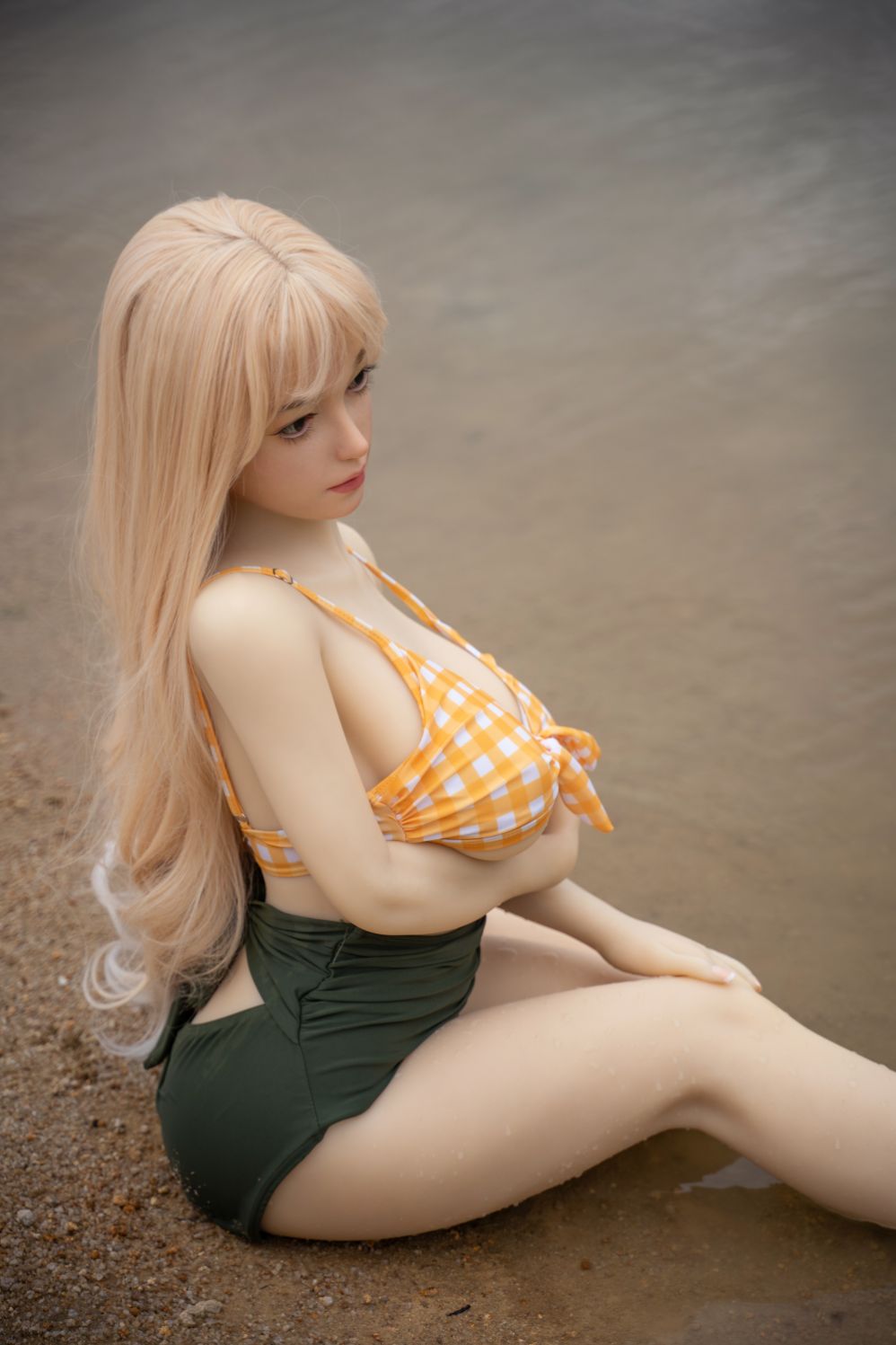 Zelex Doll - Emilie - Poupée de Sexe Hybride en TPE Silicone - 155cm - Gel Sein - Naturel