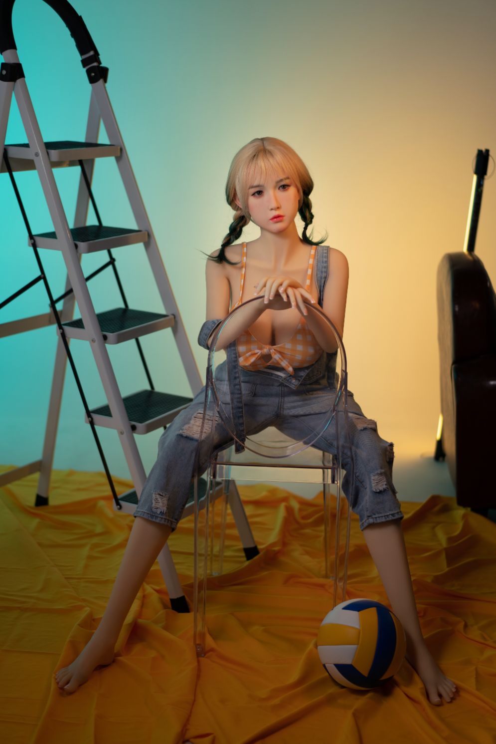 Zelex Doll - Jadyn - Poupée de Sexe Hybride en TPE Silicone - 155cm - Gel Sein - Naturel