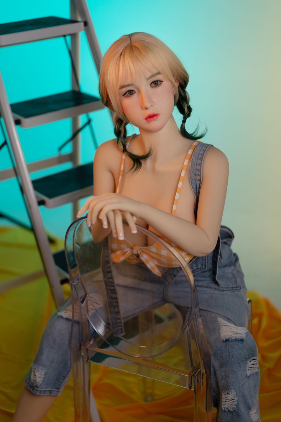Zelex Doll - Jadyn - Poupée de Sexe Hybride en TPE Silicone - 155cm - Gel Sein - Naturel