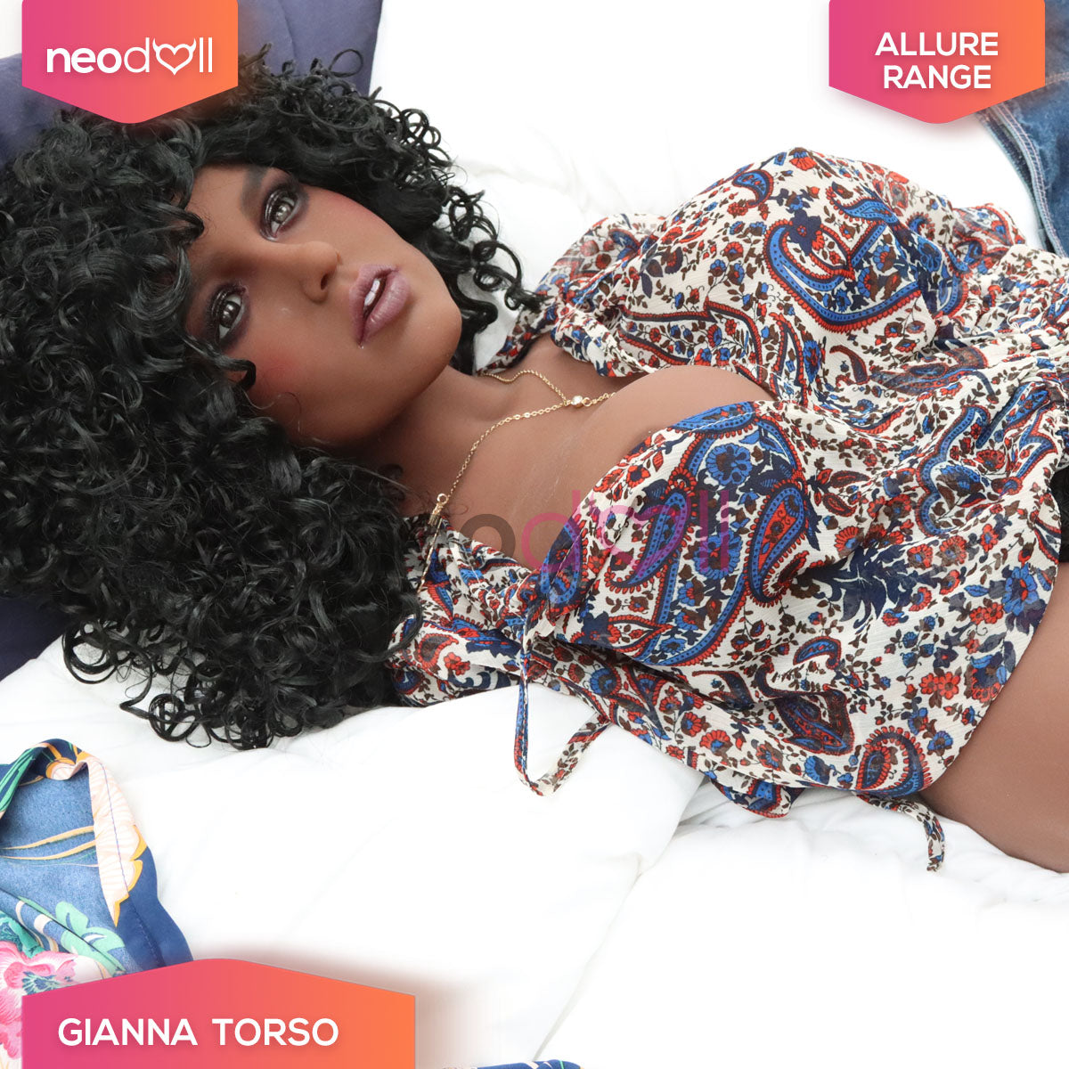 Allure Torse de Poupée Sexuelle - Gianna Tête & Torse - Noire