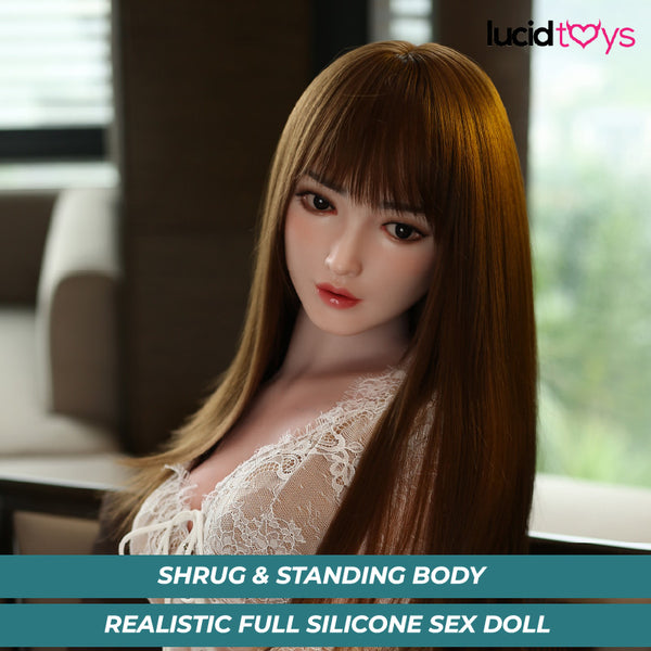 Youqdoll - Mercy - Poupée de Sexe Entièrement en Silicone - 165cm - Cheveux Implémentés - Gel Sein - Naturel