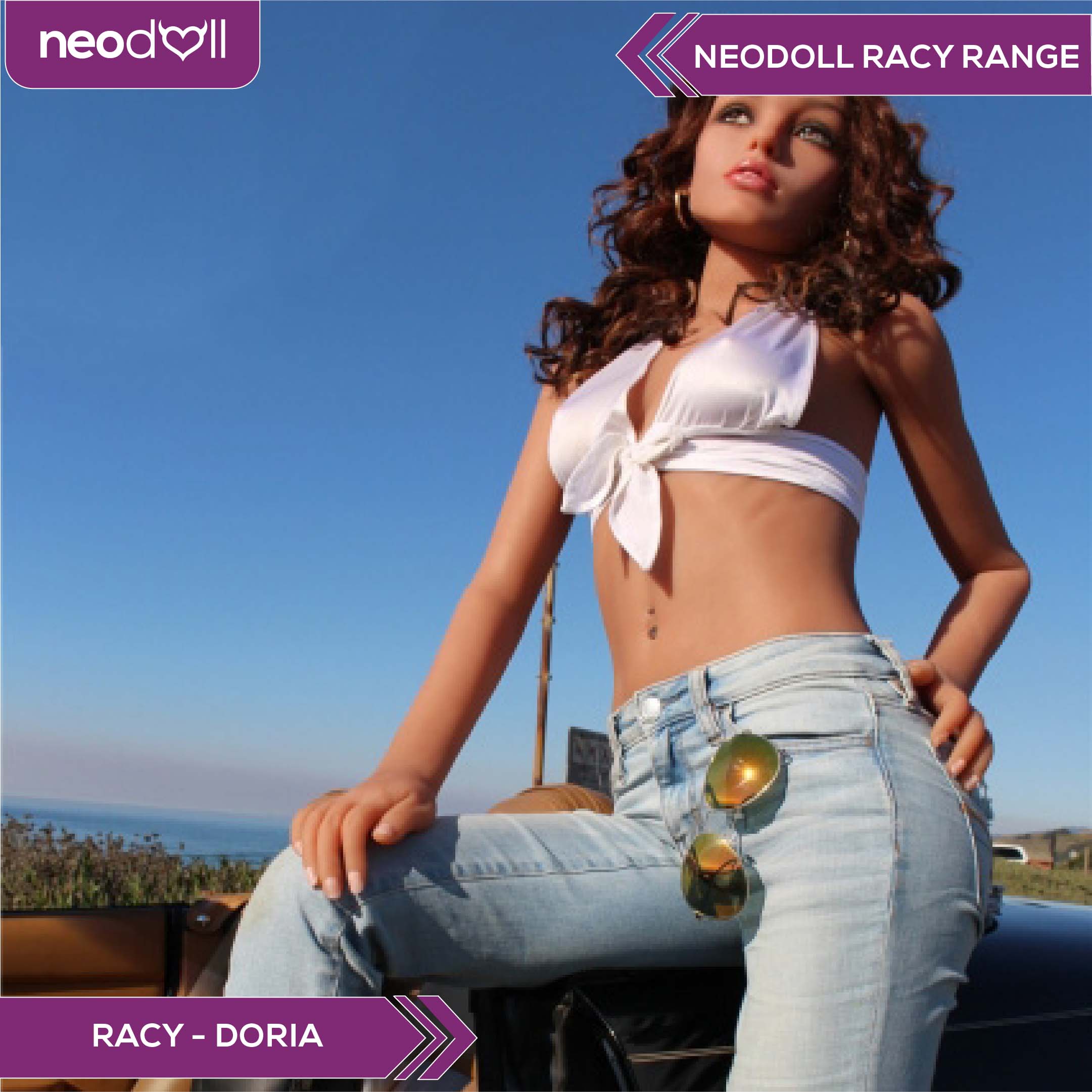 Neodoll Racy Doria - Poupée de Sexe Réaliste - 165cm - Brun