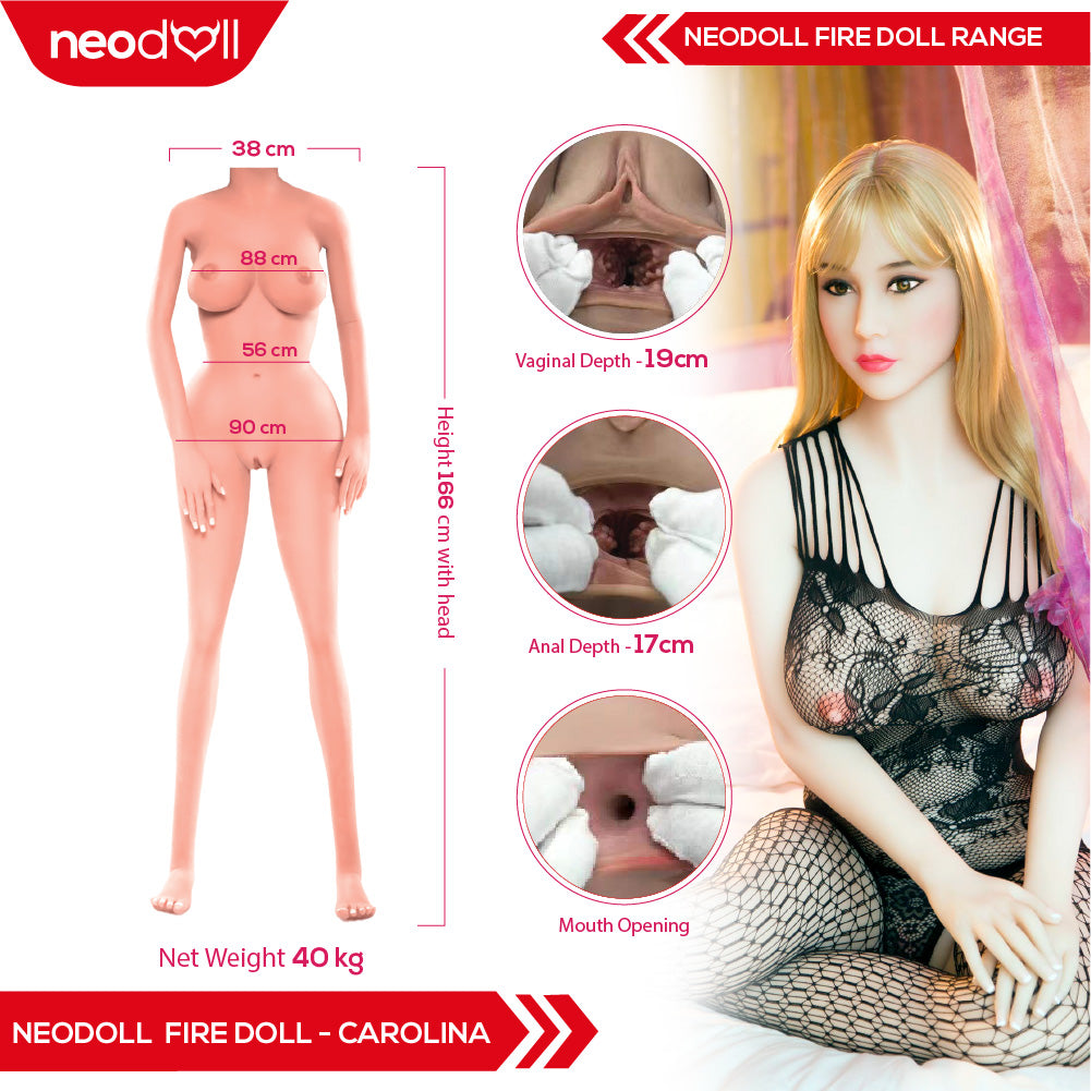 Fire Doll - Carolina - Poupée de Sexe Réaliste - 166cm - Gel Sein - Naturel