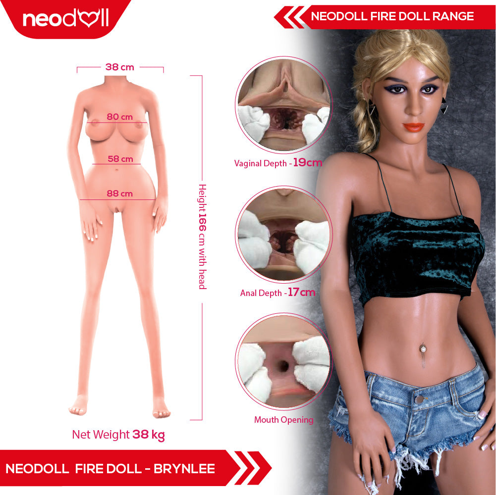 Fire Doll - Brynlee - Poupée de Sexe Réaliste - 166cm - Gel Sein - Bronzage Léger