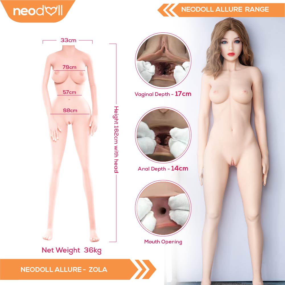 Neodoll Allure Zola - Poupée de Sexe Réaliste - 162cm - Naturel