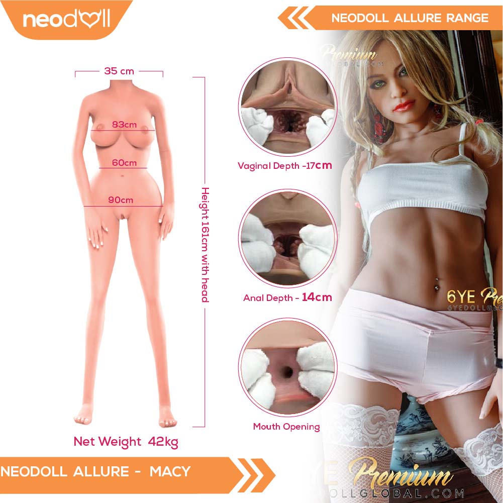Neodoll Allure Macy - Poupée de Sexe Réaliste - 161cm - Bronzer