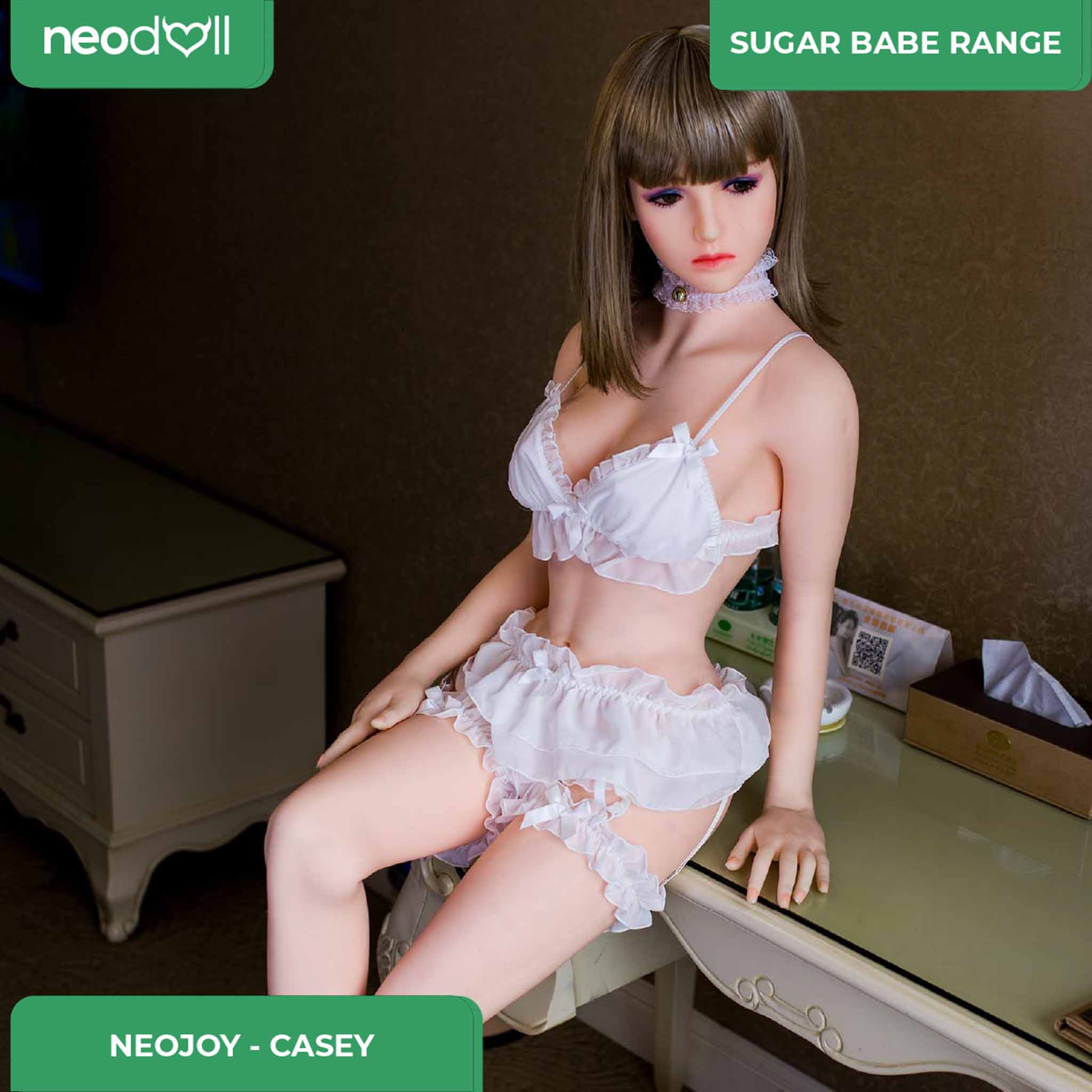 Neodoll Sugar Babe - Casey - Poupée de Sexe Réaliste - Utérus - 158cm - Naturel