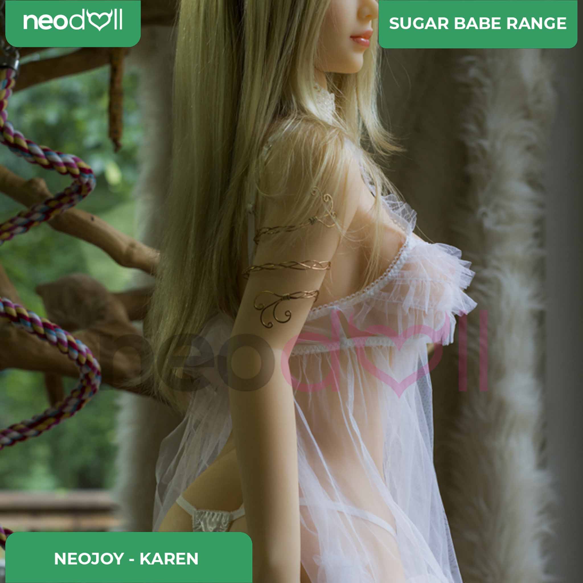 Neodoll Sugar Babe - Karen - Poupée de Sexe Réaliste - 148cm - Gel Sein - Utérus - Naturel