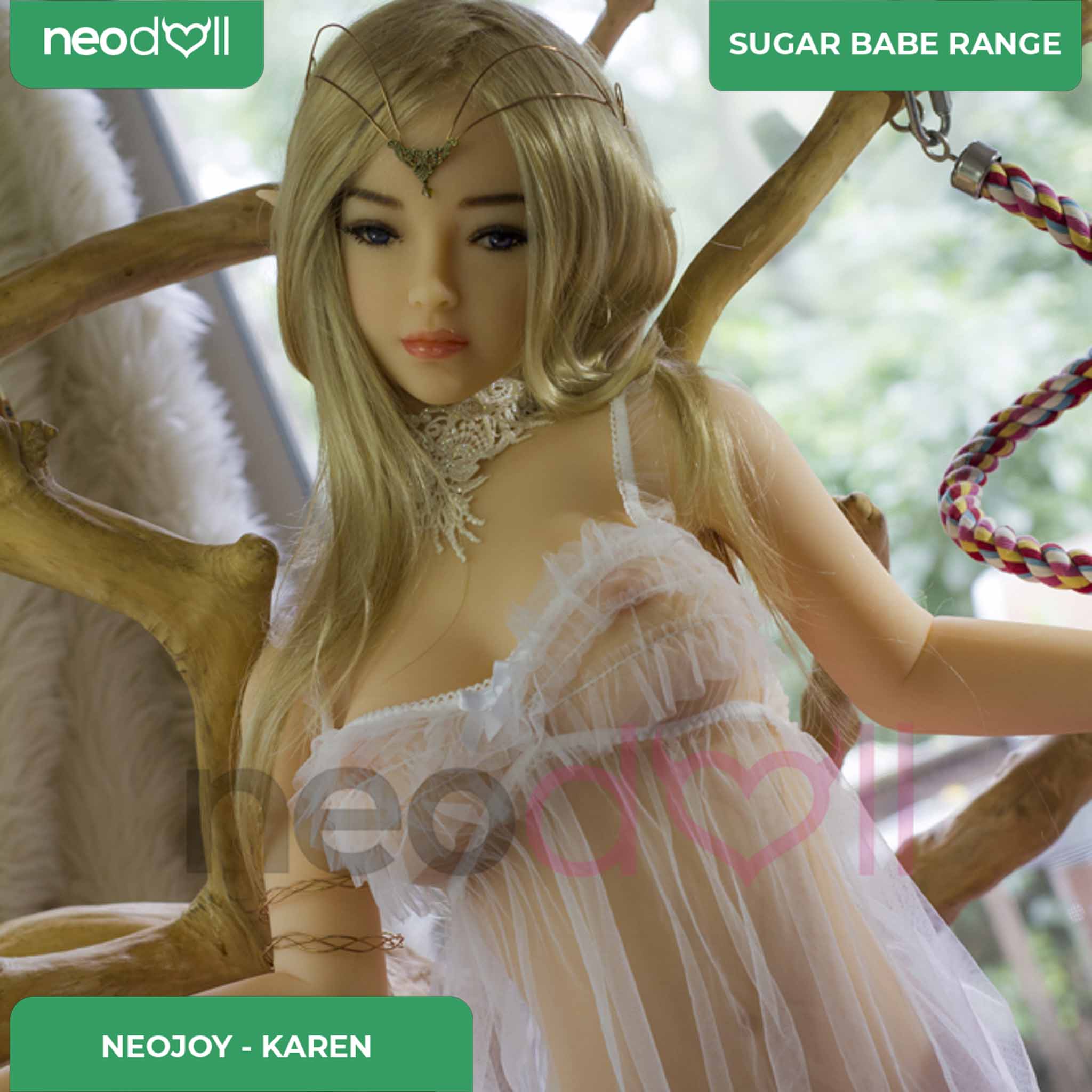 Neodoll Sugar Babe - Karen - Poupée de Sexe Réaliste - 148cm - Gel Sein - Utérus - Naturel
