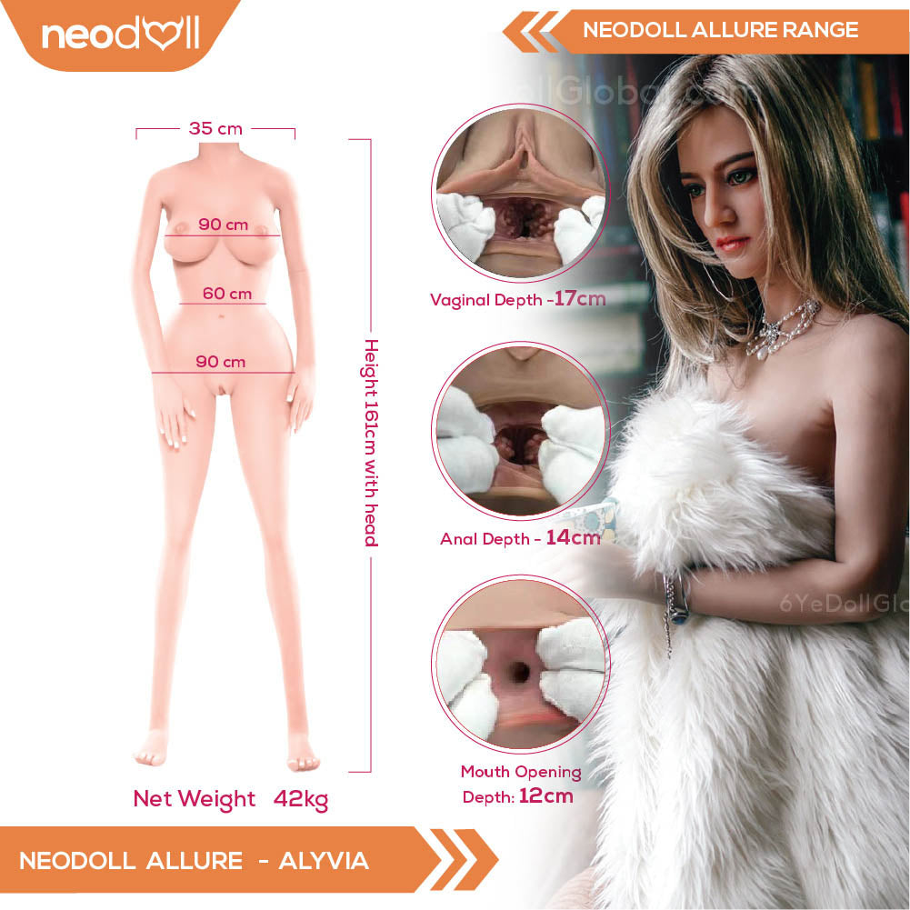 Neodoll Allure Alyvia - Poupée de Sexe Réaliste - 161cm - Bronzer