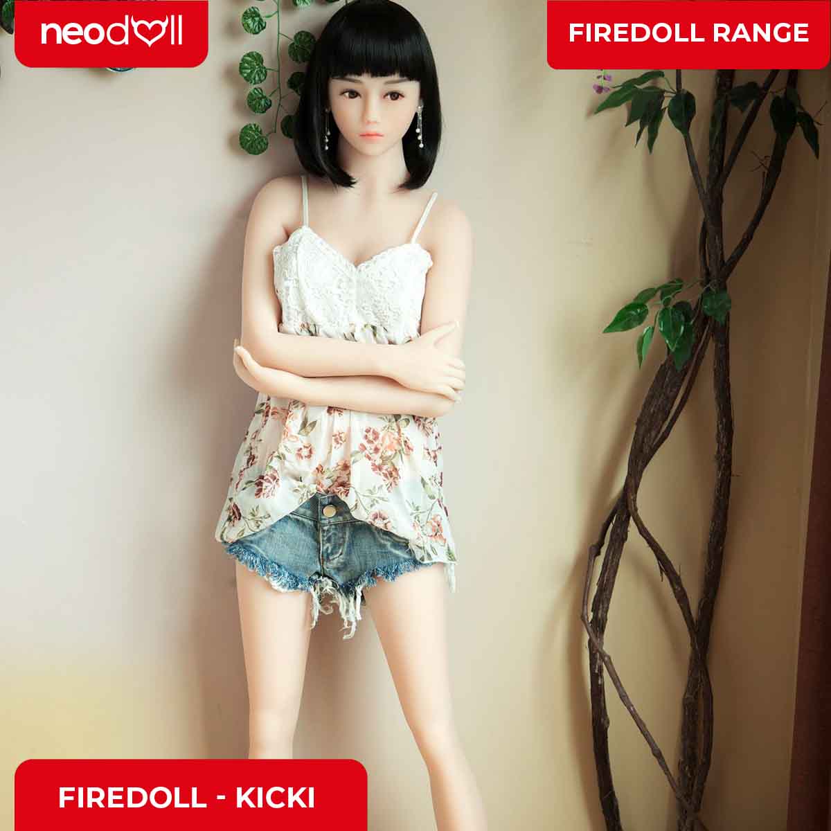 Fire Doll - Kicki - Poupée de Sexe Réaliste - 157cm - Gel Sein - Naturel