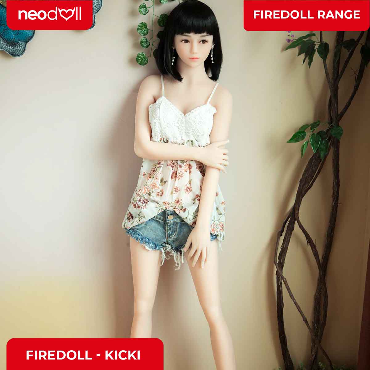 Fire Doll - Kicki - Poupée de Sexe Réaliste - 157cm - Gel Sein - Naturel