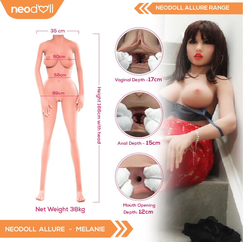 Neodoll Allure Melanie - Poupée de Sexe Réaliste - 166cm - Bronzage Léger