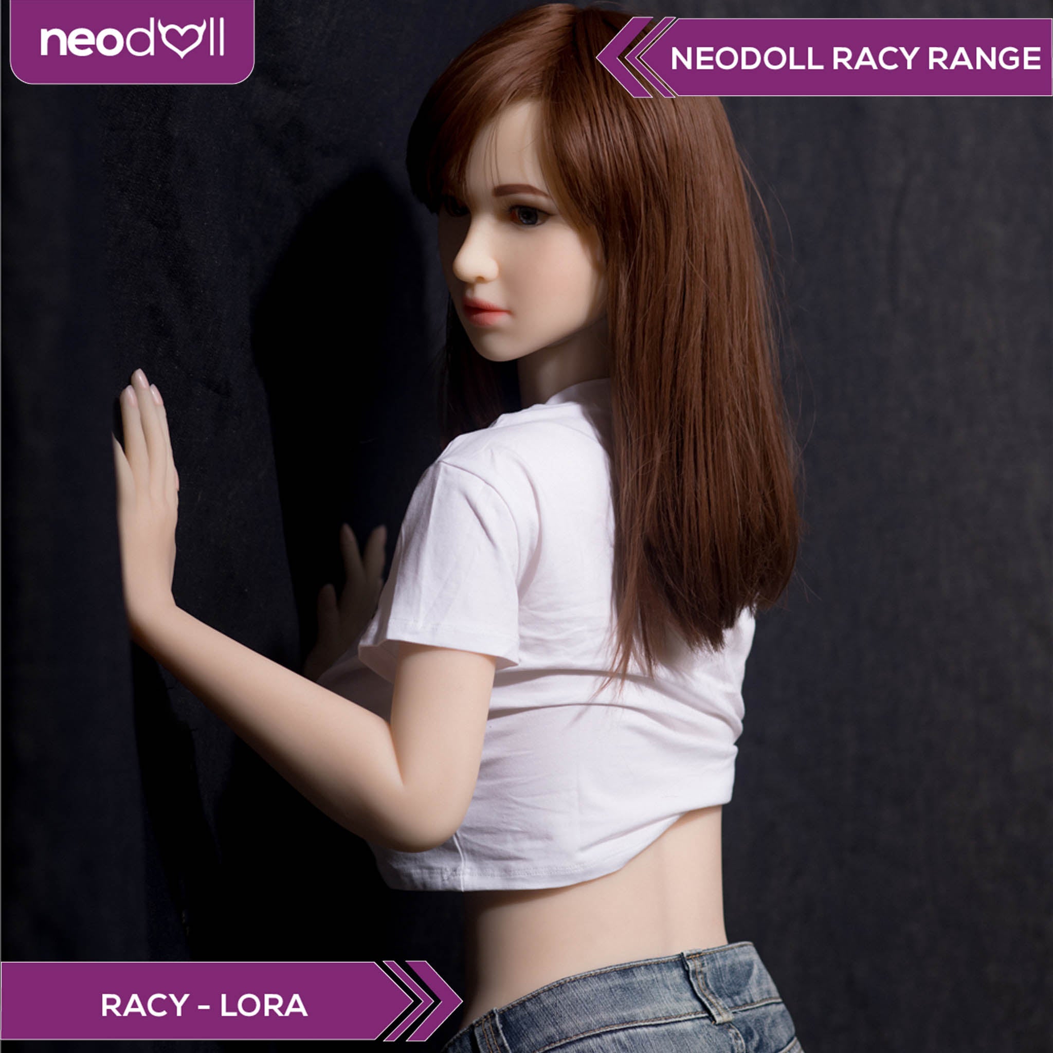 Neodoll Racy Lora - Poupée de Sexe Réaliste - 157cm - Brun Clair