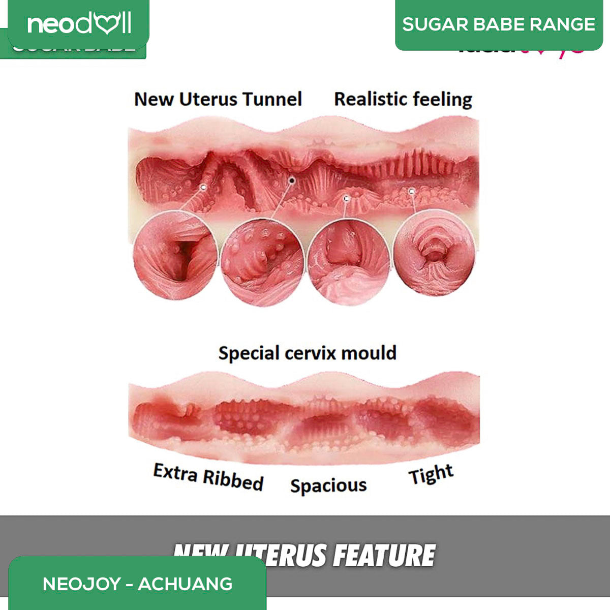 Neodoll Sugar Babe - Shritina - Poupée de Sexe Réaliste - 175cm - Gel Sein - Utérus - Naturel