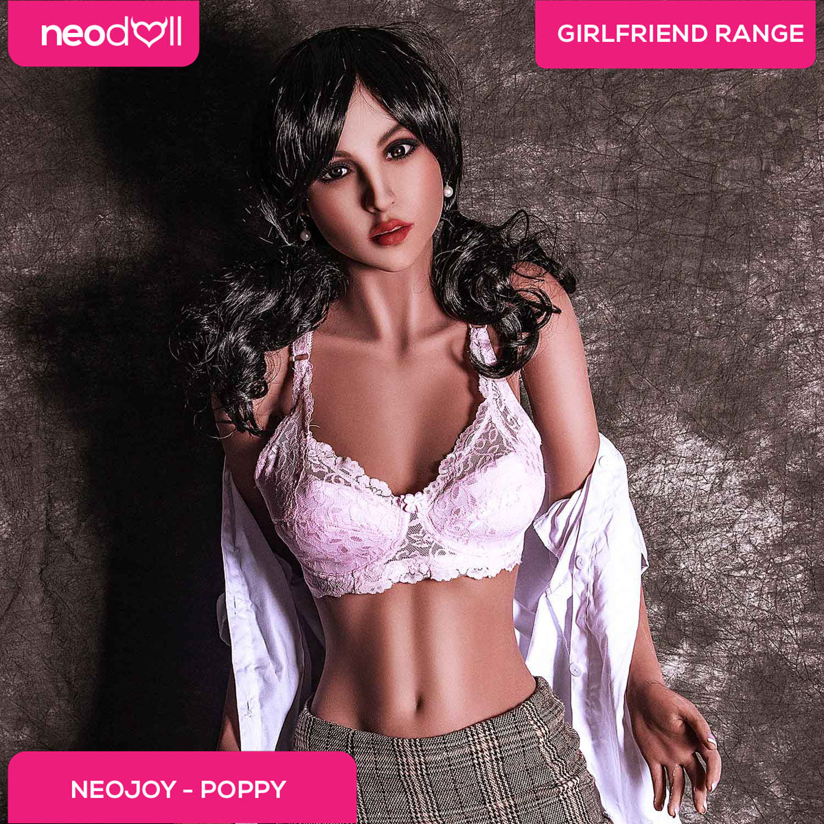 Neodoll Girlfriend Poppy - Poupée de Sexe Réaliste - 158cm - Gel Sein - Bronzer