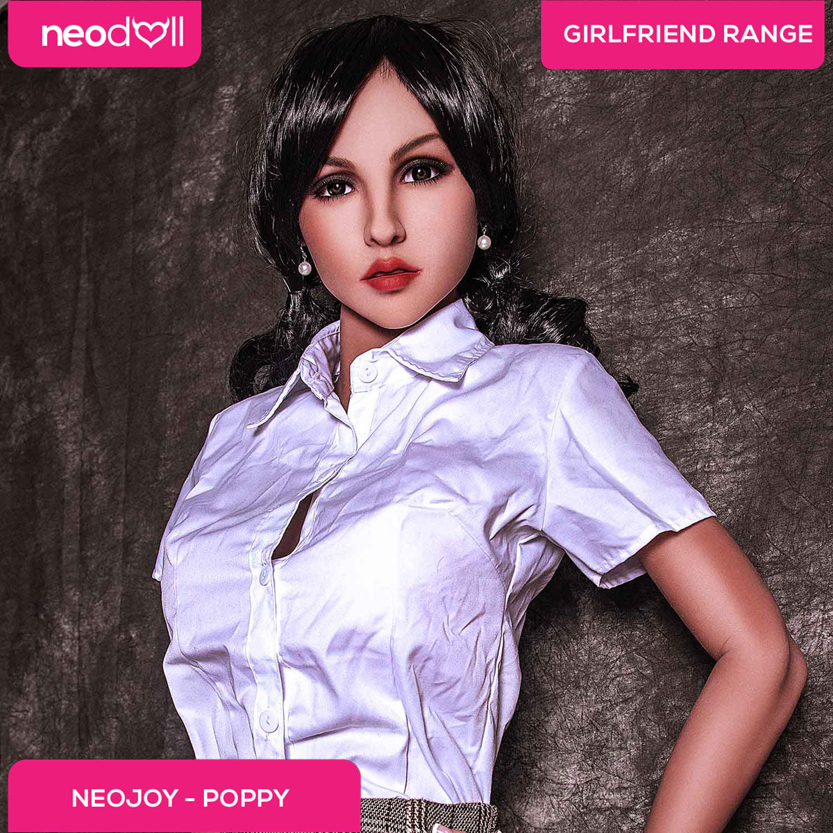 Neodoll Girlfriend Poppy - Poupée de Sexe Réaliste - 158cm - Gel Sein - Bronzer
