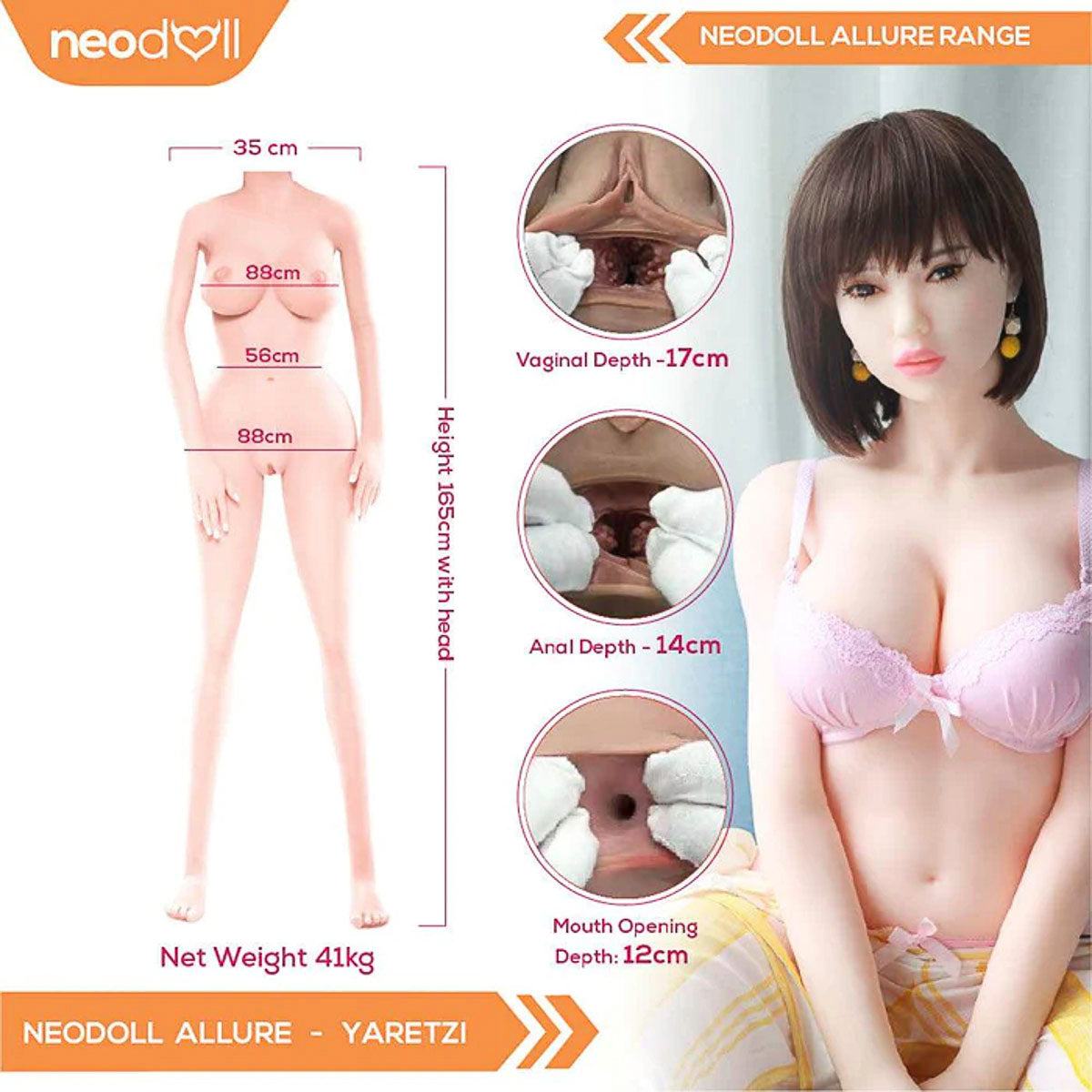 Neodoll Allure Yaretzi - Poupée de Sexe Réaliste - 165cm - Naturel