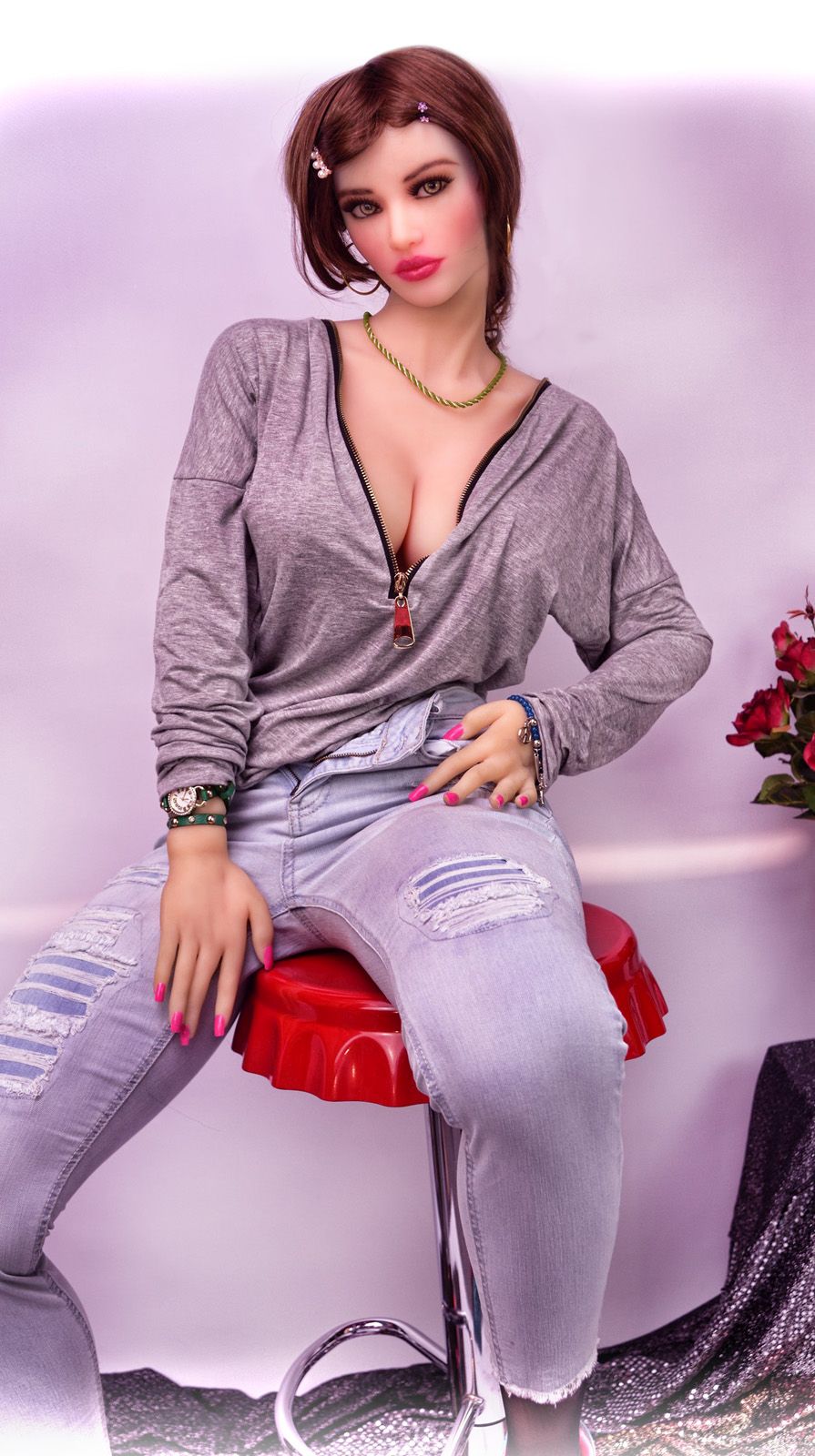 Doll Forever Christi 165cm Big Breast - Poupée de Sexe Réaliste - Blanche